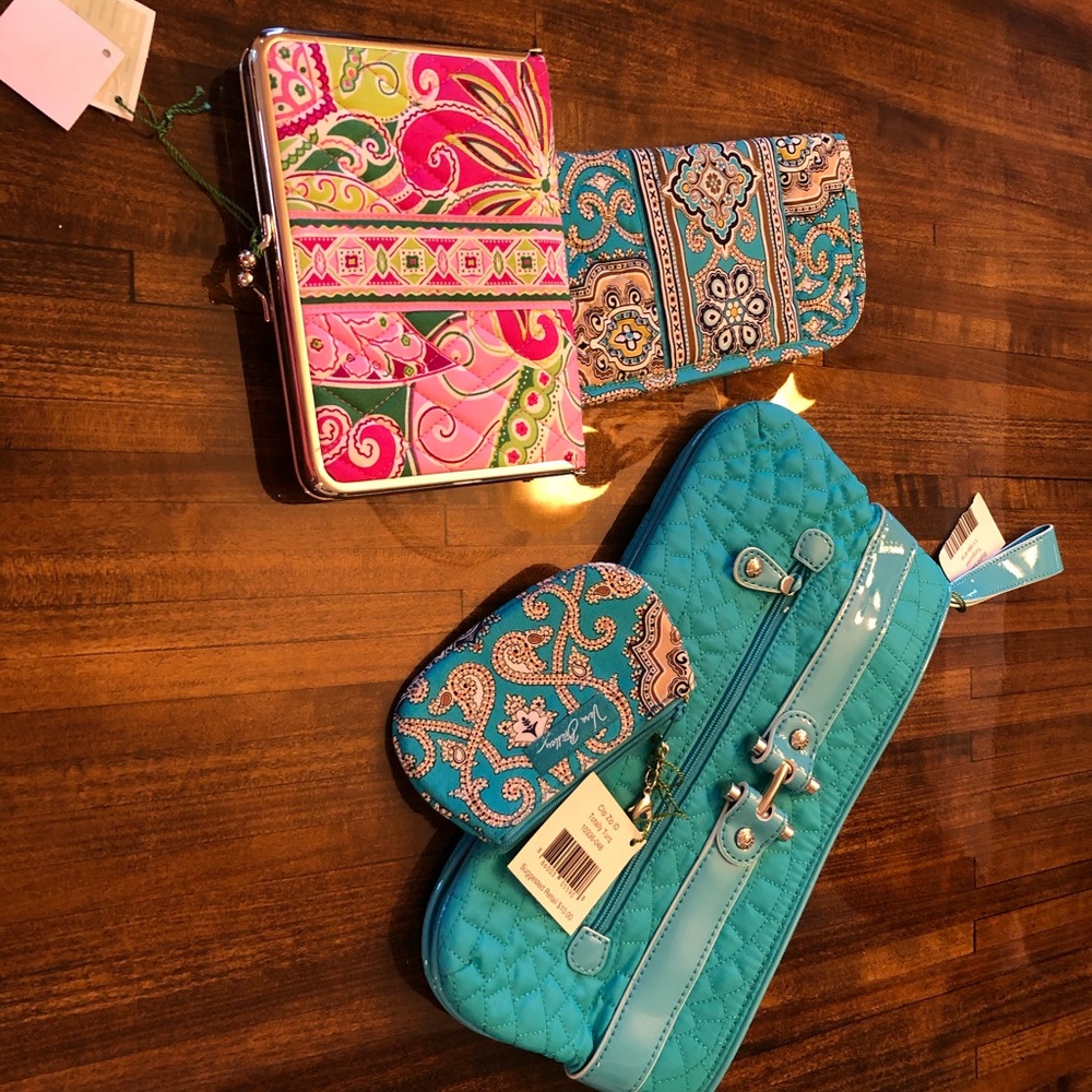 Vera Bradley Clutch, coin purse, iron holder